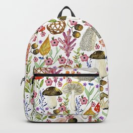 Colorful Autumn woodland animals and foliage pattern Backpack