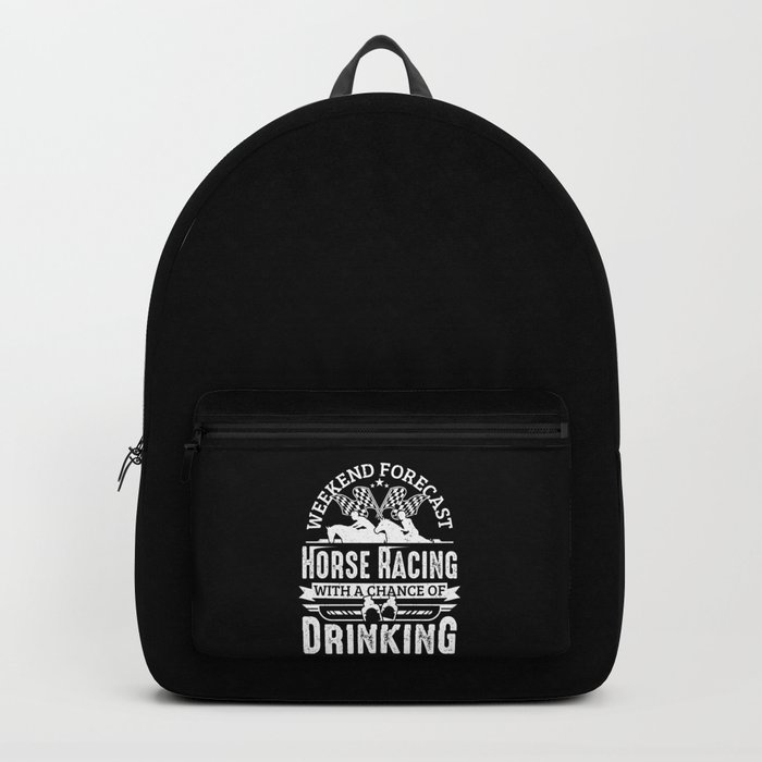 Funny Horse Racer Racing Weekend Forecast Gift Backpack by FY83