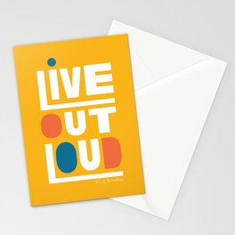 Live Out Loud Motivational Quote  Stationery Cards