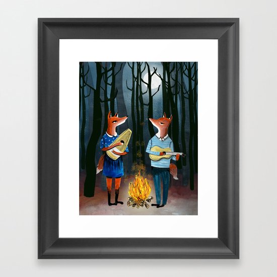 Eine Kleine Foxmusik - Fox Duet Framed Art Print