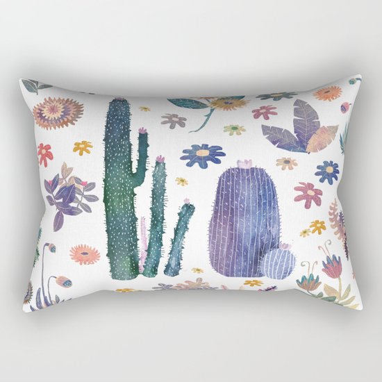cactus king and Queen of the nature!! Rectangular Pillow