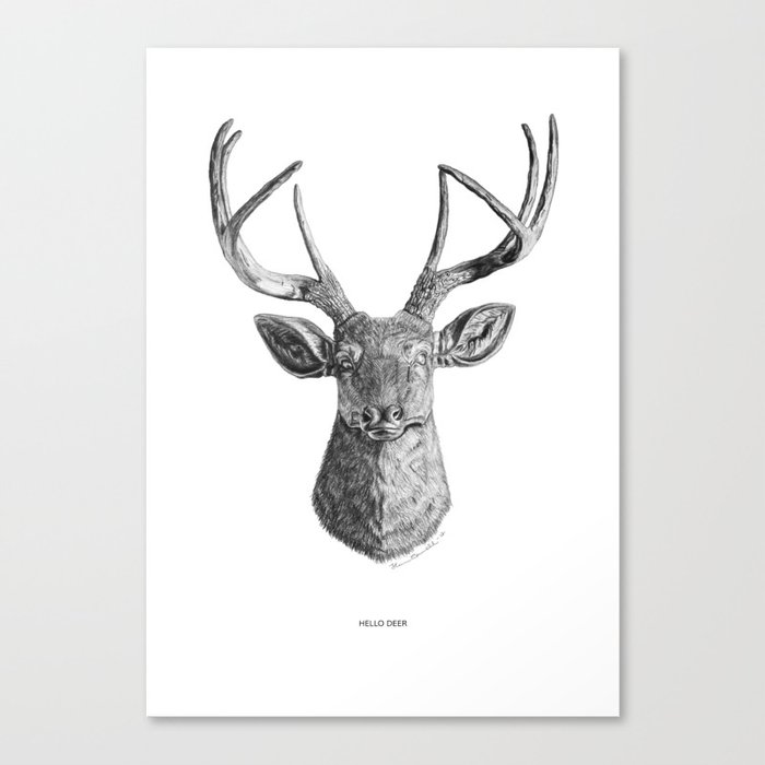 Hello Deer Canvas Print