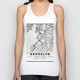 Brooklyn tourist map Unisex Tank Top
