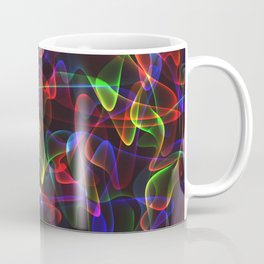 Cosmic glowing with lines in neon smoky style. Coffee Mug