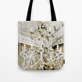 Crystal Pearls Chandelier Paris Tote Bag