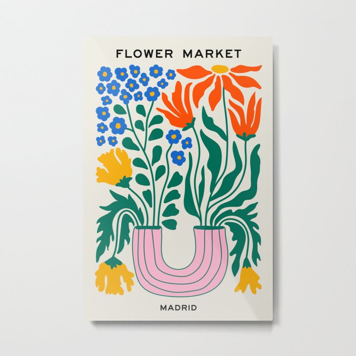 Flower Market 04: Madrid Metal Print