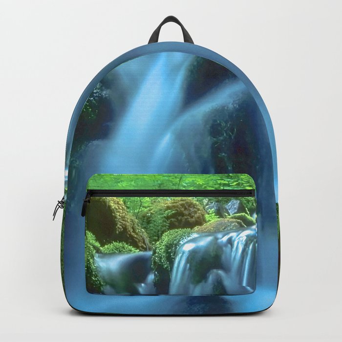 Waterfall in the forest Backpack