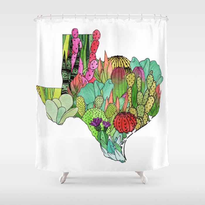 Texas Succs Shower Curtain
