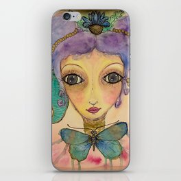 Butterfly dame iPhone Skin