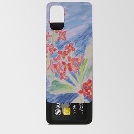 Red Flower Android Card Case
