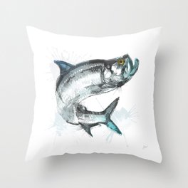 Tarpon Fish Throw Pillow