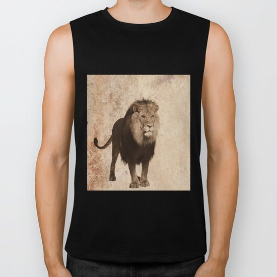 Lion Biker Tank