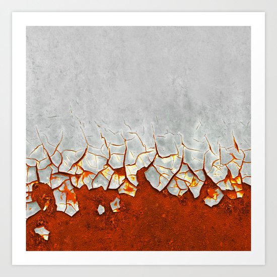 Rust and Grey Art Print