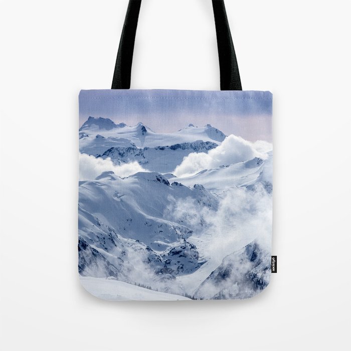 Snowy Mountains and Glaciers Tote Bag