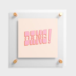 DANG! - western style saloon font in retro mod colors (pink and orange) Floating Acrylic Print