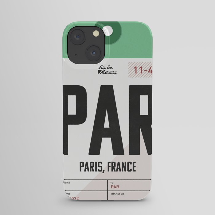 Paris Luggage Tag Edit iPhone Case