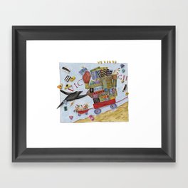 The Red Wagon Framed Art Print