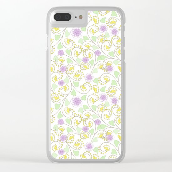 Cute floral pattern . Clear iPhone Case
