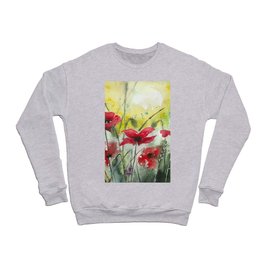 Poppies in Watercolour Crewneck Sweatshirt