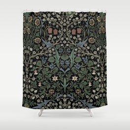 William Morris Vintage Blackthorn Dark Green 1892 Shower Curtain