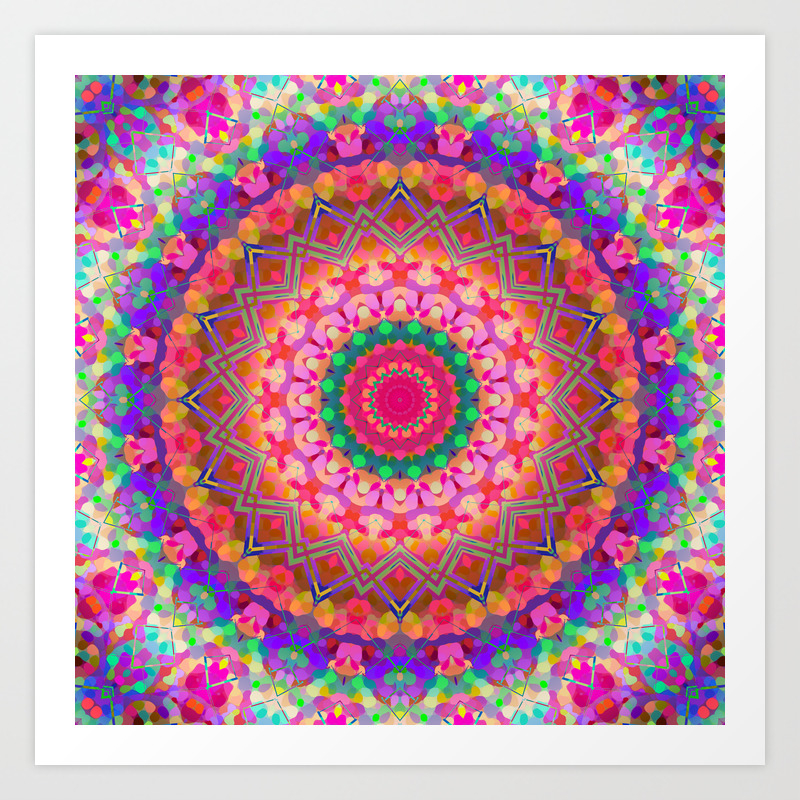 Love Mandala Art Print by GypsYonic | Society6