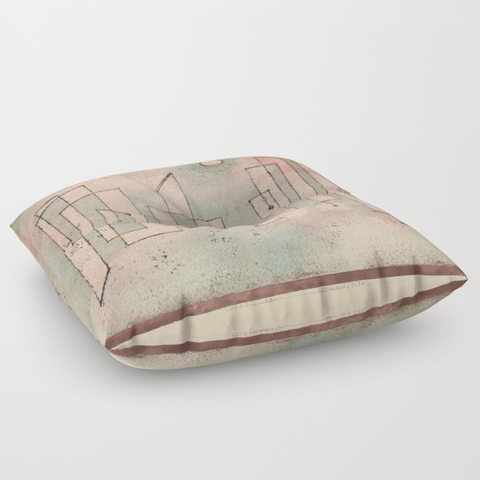Grundfeste (Foundation)  - Paul Klee Floor Pillow