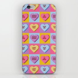 Nice Candy Heart Valentines iPhone Skin