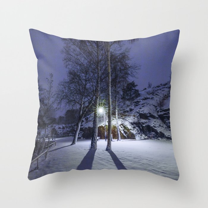 Winter Stockholm Throw Pillow