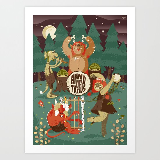 A Band of Trolls Art Print