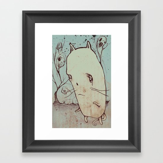 Ghost Cat Framed Art Print