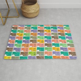 Train Ticket Montage Area & Throw Rug