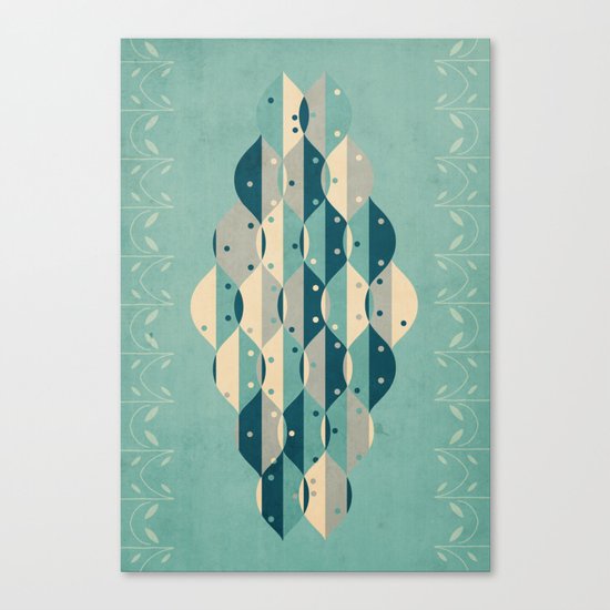 50's floral pattern IV Canvas Print