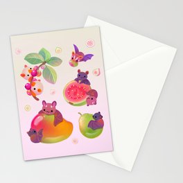  Fruit and bat - pastel Stationery Card