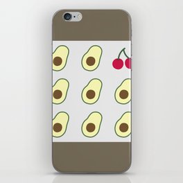 Eight avocado one cherry 3 iPhone Skin