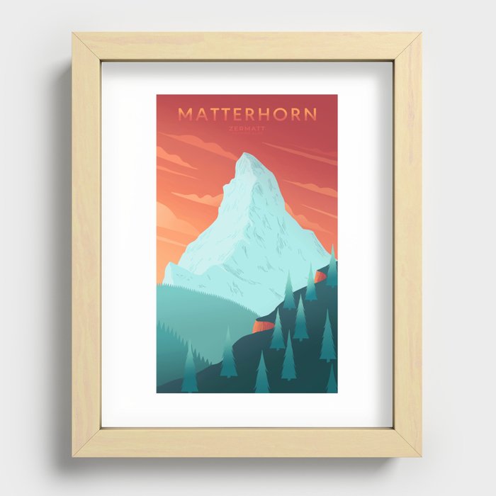 Matterhorn poster Recessed Framed Print