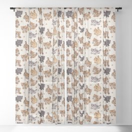 The year of big cat cubs Sheer Curtain
