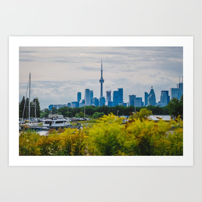 Toronto Cityscape View From Tommy Thompson Park Photograph Art Print