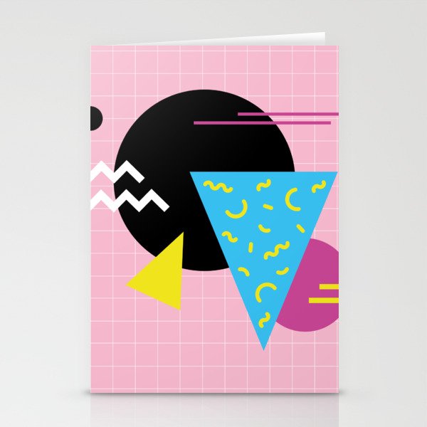 Memphis pattern 63 - 80s / 90s Retro Stationery Cards