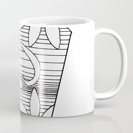black and white geo floral Coffee Mug