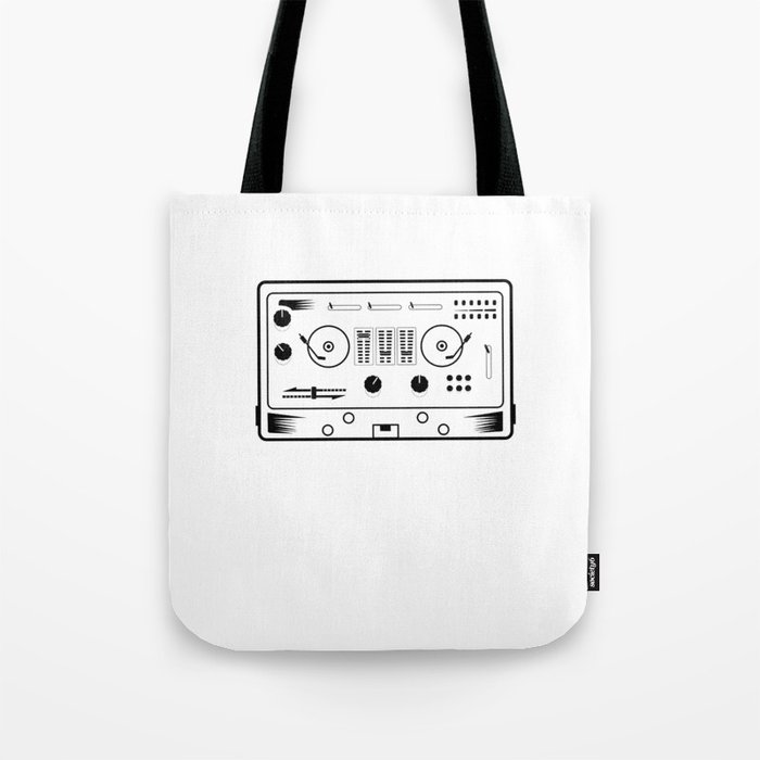turntable vinyl tape design Tote Bag