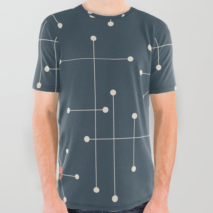 Abstract Mid Century Modern Seamless Pattern 8 All Over Graphic Tee