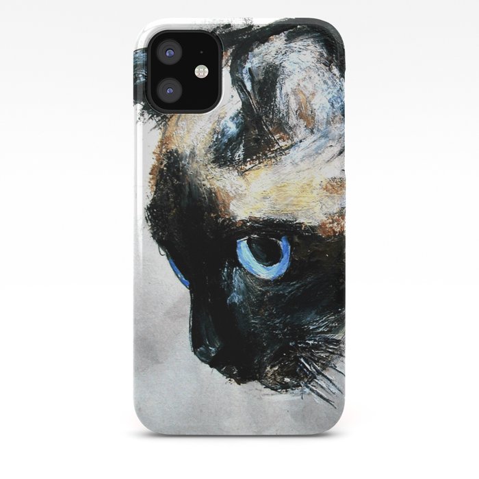 Siamese Cat Acrylic Painting Iphone Case By Jamespeart Society6