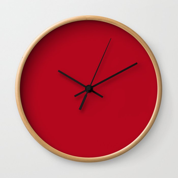 Youtube red - solid color Wall Clock