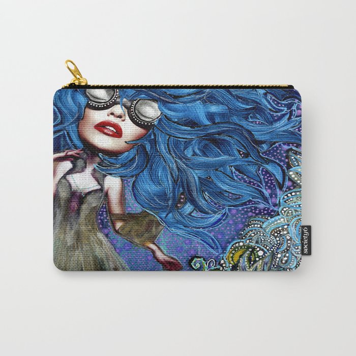 Blue haired girl Carry-All Pouch