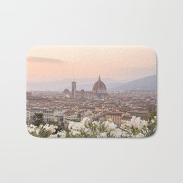 Sunset In Florence, Tuscany Photo | Il Duomo Cathedral In Soft Pastel Colors Art Print | Italy Travel Photography Bath Mat | Mountain, Cathedral, Color, Urban, Florence, Dawn, Italy, Tuscany, Photo, Sunset 