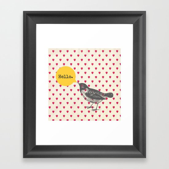 Hello Framed Art Print