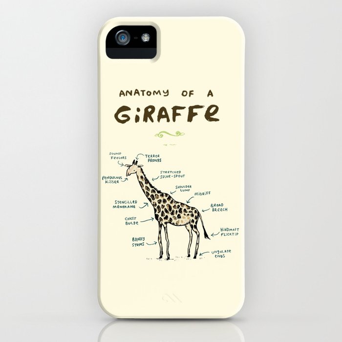 anatomy of a giraffe iphone case