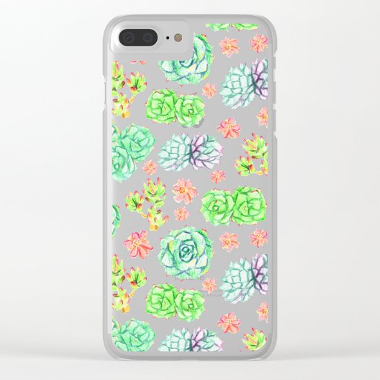 Succulents Clear iPhone Case