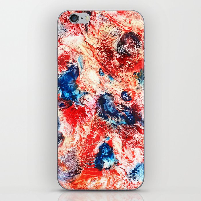 Blue and Red iPhone Skin