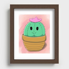 Cute Cactus  Recessed Framed Print